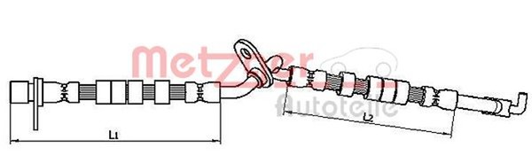 Metzger Autoteile Bremsschlauch 4110709 FüR GG Mazda GY Station Wagon Hatchback-image