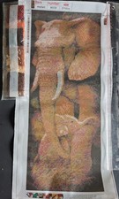 Diamond Art A0159 25x55 cm Elephant With Baby
