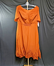 WOMEN'S SIZE 18 CINNAMON CHIFFON BEAD  EMBROIDER MAXI GOWN FORMAL/PROM NWT