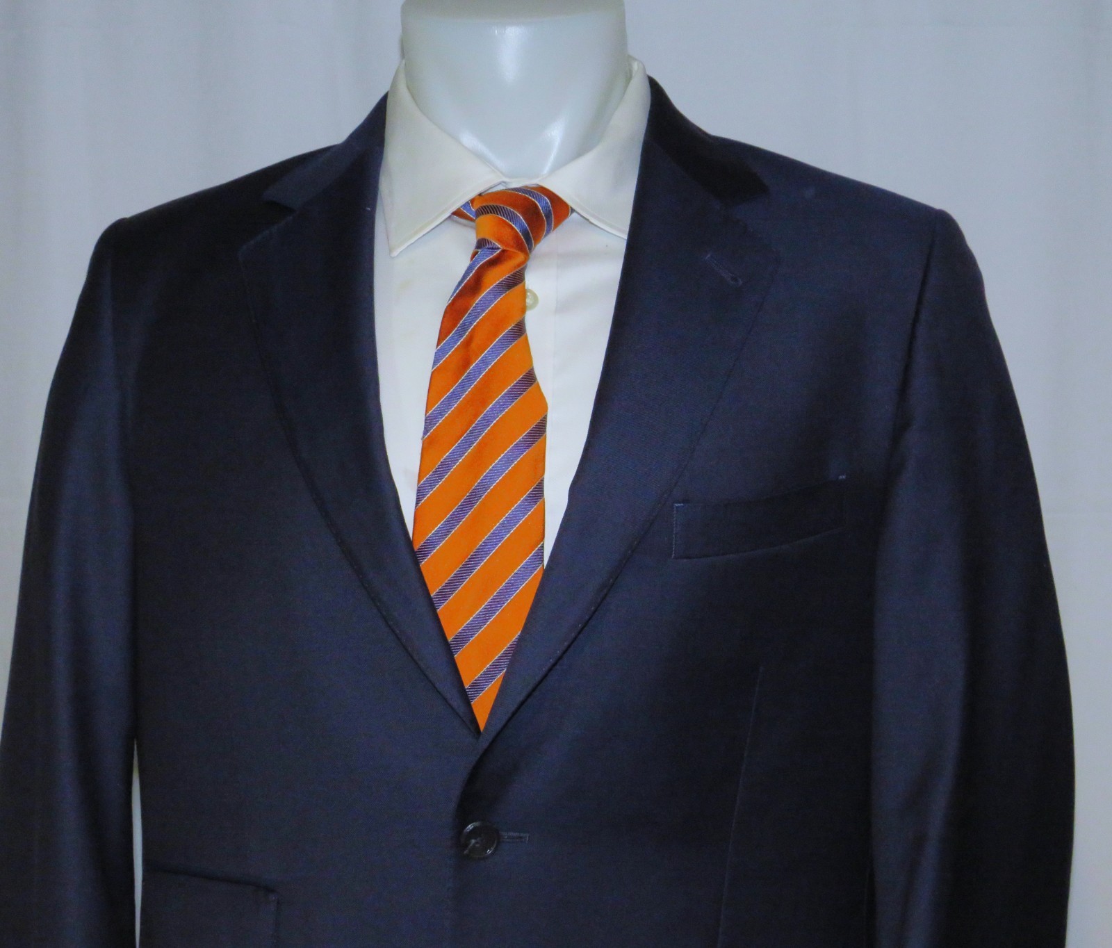 My.Suit Custom Solid Blue Flat Front Two Button S… - image 3