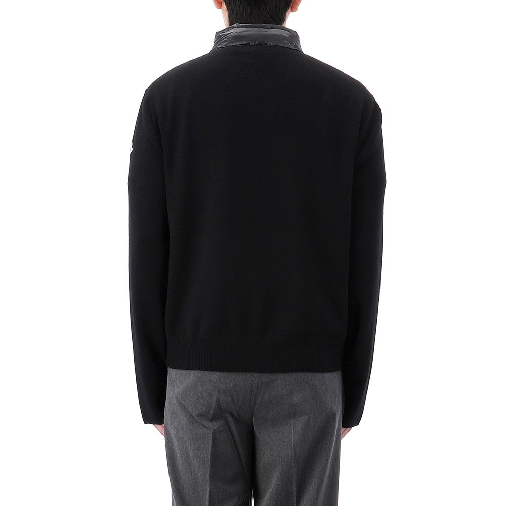 Moncler Logo Patch Padded Mixed Zip-Up Jacket 152102659 thumbnail 7