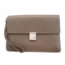5Od4605 Louis Vuitton Clutch Bag Taiga Selenga M30788 Grizzly Used Men'S