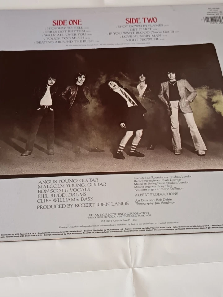 AC/DC highway To Hell - LP Vinile ATL K 50628 - Immagine 2 di 3