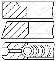 Kolbenringsatz Goetze Engine 08-421007-00 FüR VW Multivan T5 7HM 7HN 7HF 7EF 7EM