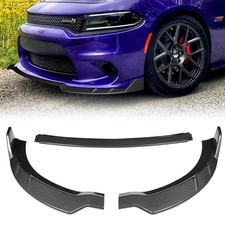Front Bumper Lip Spoiler Splitter 2015-2021 Dodge Charger SRT Carbon Fiber ABS