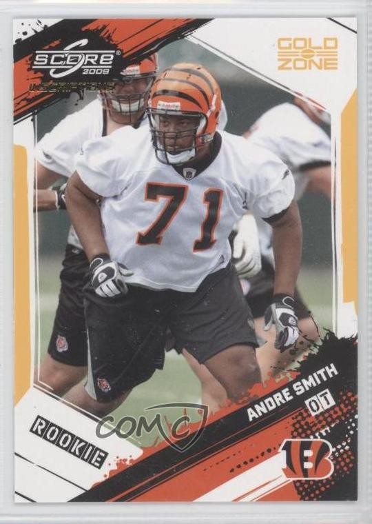 2009 Score Inscriptions Rookie Gold Zone 37/50 Andre Smith #307 Rookie RC 0s3