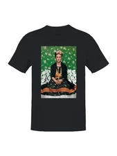 Frida Kahlo Vibrant Portrait with Floral Background Women's T-shirt