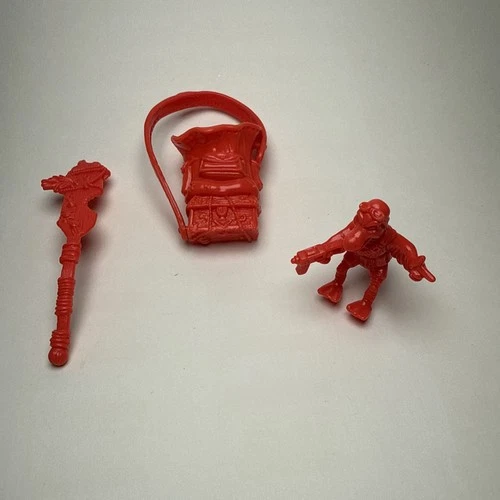 Vintage 1991 TMNT Midshipman Mike Set of 3 Red Accessories Parts Lot