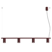 HäNgelampe Aluminium Burgund HöHenverstellbar GU10 L:122 Cm Pendelleuchte KüChe