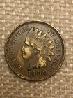 1900 Indian Head Cent: About Uncirculated (AU) Detail, 4 Diamonds!