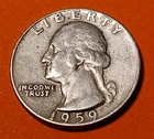 1959-D Washington Silver Quarter 67-Years-Old @ MELT*