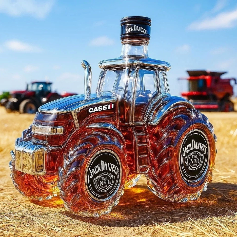 Traktor Whiskyflasche Rotweinkaraffe Einzigartiges Geschenk Dekoration - Bild 4 von 4