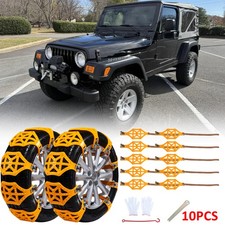 For Jeep Wrangler 10pcs Car Wheel Tire Snow Chain Kit Winter Anti-skid Emergency