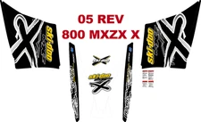 SKI DOO SNOWMOBILE WRAP REV  05 MXZ X , 800-600 FACTORY REPRODUCTION DECAL KIT