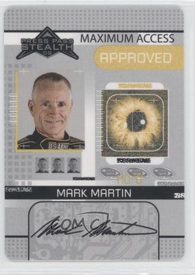 2008 Press Pass Stealth Maximum Access Mark Martin #MA17 HOF 0c4