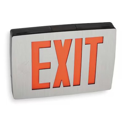 Lithonia Lighting Lqc 1 R El N Exit Sign, Black, 1 Face(S), Led, Universal
