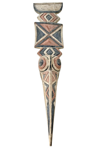 Vintage African Tribal Face Mask Wall Hang Bobo Bird Mask 42” Long