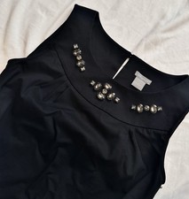 Ann Taylor Classic Black Dress With A Stones Size  2, NWT