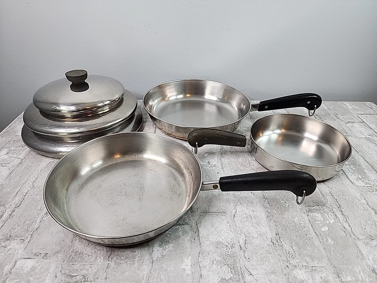 新品未開封Revere Ware ヴィンテージ ステンレス鍋 銅底 蓋付 セット