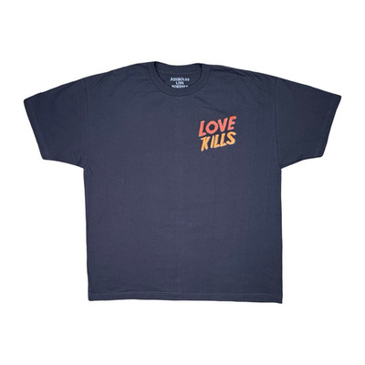 A$sholes Live Forever Jason Love Kills Crew Neck Tee Size XXL Double Sided Black