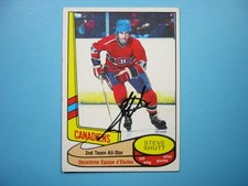 1980/81 O-PEE-CHEE NHL HOCKEY CARD #89 STEVE SHUTT AS EX/NM AUTO AUTOGRAPH OPC