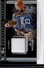 2018-19 Panini Noir #NJ-LWL Lou Williams Newsreels Jerseys #/65