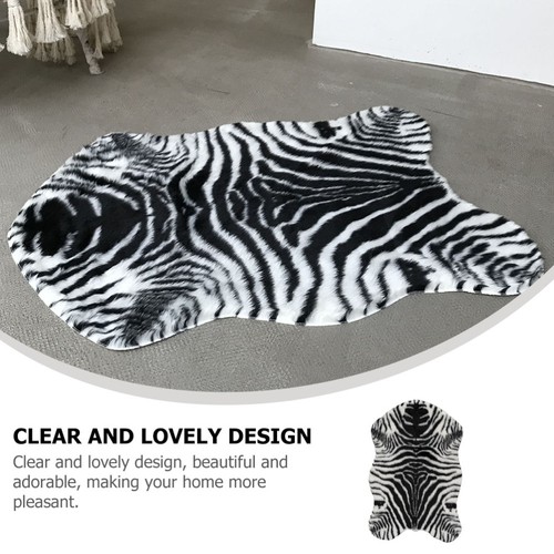Fish-shaped Zebra Carpet Child Animal Theme Bedroom Rug Door Mats - Picture 7 of 12