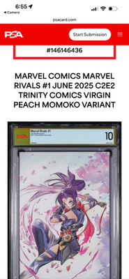 Marvel Rivals #1 PSA 10 Peach Momoko Virgin Variant C2E2 2025