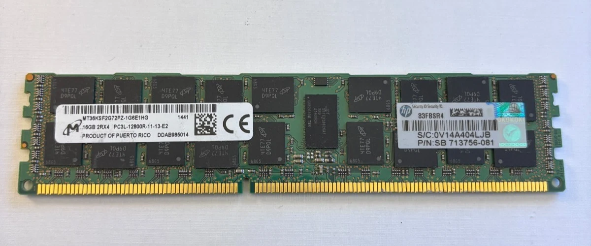 PC3-12800 (DDR3-1600) 16 GB ECC Network Server Memory (RAM) for
