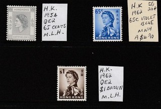HONG KONG 1954 AND 1962 QUEEN ELIZABETH FINE MINT