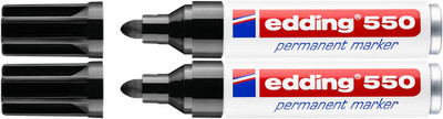 2x edding 550 Permanentmarker schwarz