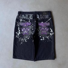 Vintage Raw Blue Baggy Jorts Wide Leg Jean Shorts Faded Grunge Skater Y2K