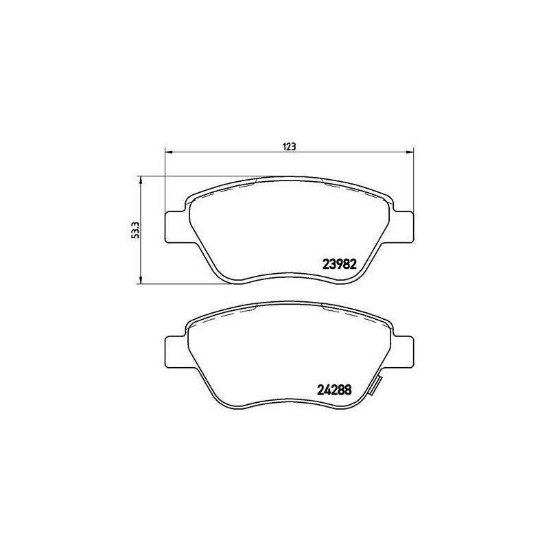 BREMBO P 59 051 Brake Pads Set Front for Corsa Adam Corsavan Doblo Cetos