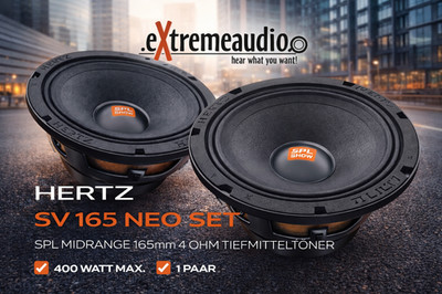 Hertz SV 165 Neo SET SPL MIDRANGE 165mm Tiefmitteltöner  - 1 Paar 400 Watt NEU