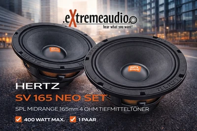 Hertz SV 165 Neo SET SPL MIDRANGE 165mm woofer - 1 par 400 vatios NUEVO - Imagen 1 de 4