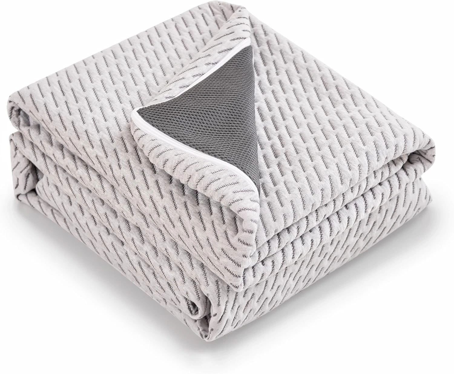 Subrtex Cover for Mattress Topper Queen Size 2 Inch (Only Cover) Mattress Topper