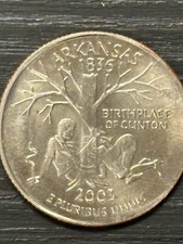 "CLOSE QUARTERS"   President Clinton Arkansas Parody Quarter 2003