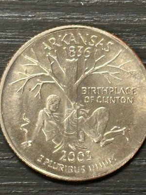 ''CLOSE QUARTERS''  President Clinton Minted Arkansas Parody Quarter 2003