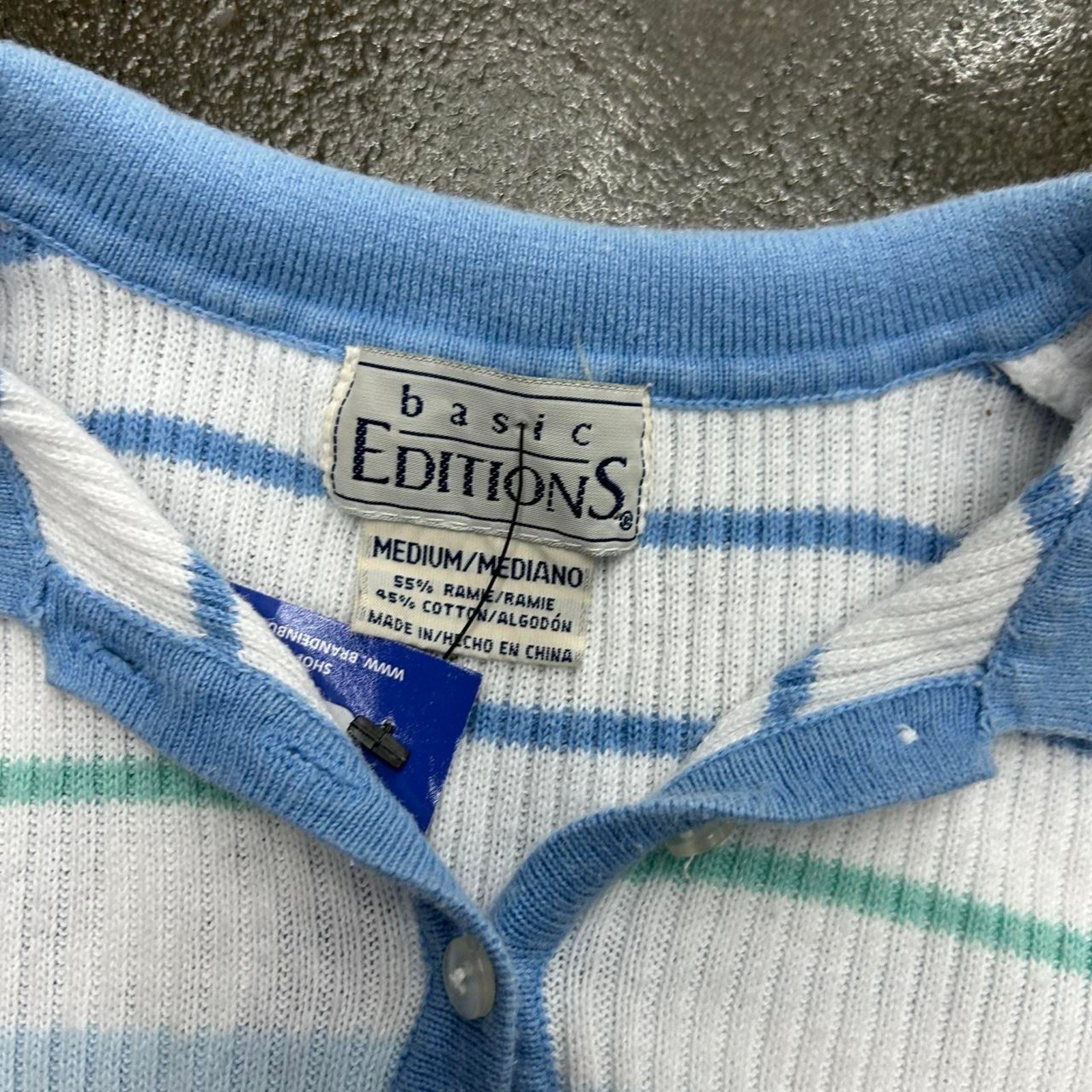 Vintage Y2K Basic Editions Striped Size Medium Ba… - image 4