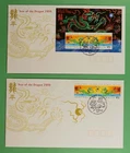 DR WHO 2000 AUSTRALIA CHRISTMAS ISLAND 2 FDC NEW YEAR DRAGON R79477