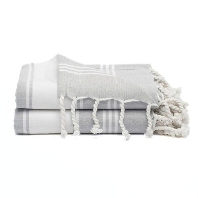9Threads Cotton Turkish Beach Towel with Towels Oversized 36''x72'' Pool Absorb...
