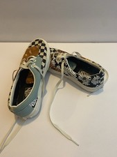 Vans Patchwork Checkerboard Floral Canvas Sneakers Lace Up Women s