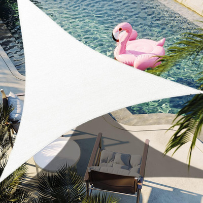 15' X 15' X 16' White Triangle Sun Shade Sail SSPRT24 Canopy Durable Fabric UV B