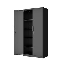 Metal Garage Storage Cabinet with Lock, 71" Tall Steel Storage Locker with 4 ...