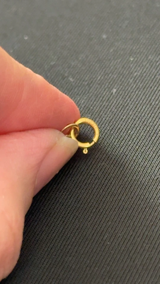 Красивый 14K золото заполненное GF текстурированная подкова ожерелье 1/20 14KT регулируемый - Изображение 4 из 4