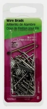 Hillman WIRE BRADS 7/8" Brite Steel Nail 18 Ga. Easy Install Masonry Trim 122508
