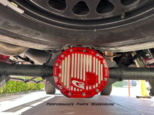 2014-24 CHEVY GMC 1500 TRUCK BILLET ALUMINUM REAR END DIFFERENTIAL COVER - RED - Picture 2 of 5