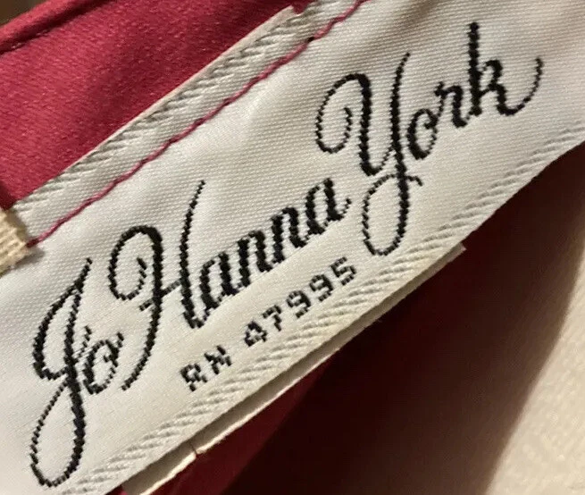 Almohadillas para el hombro de vestido vintage plisadas rosa oscuro en capas Jo Hanna York talla 16 usadas en excelente estado Foto 3 de 4