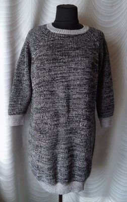 Whistles Grey Silver Knitted Wool Blend 