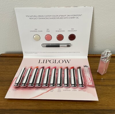 Dior LIP MAXIMIZER Dior Addict Travel/Evening bag size 001 PINK+Lip Glow SAMPLER